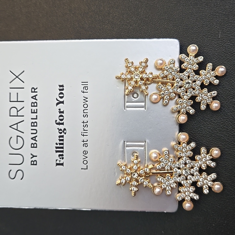 Sugarfix Target 2025 Snowflake Drop Earrings, NWT